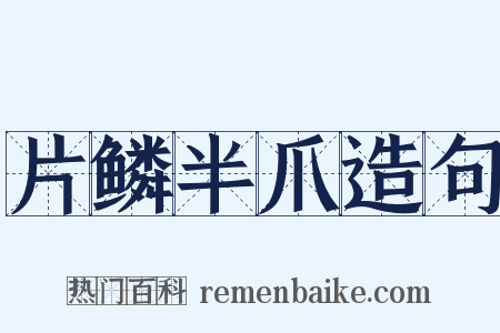 片鳞半爪造句是什么意思的图片